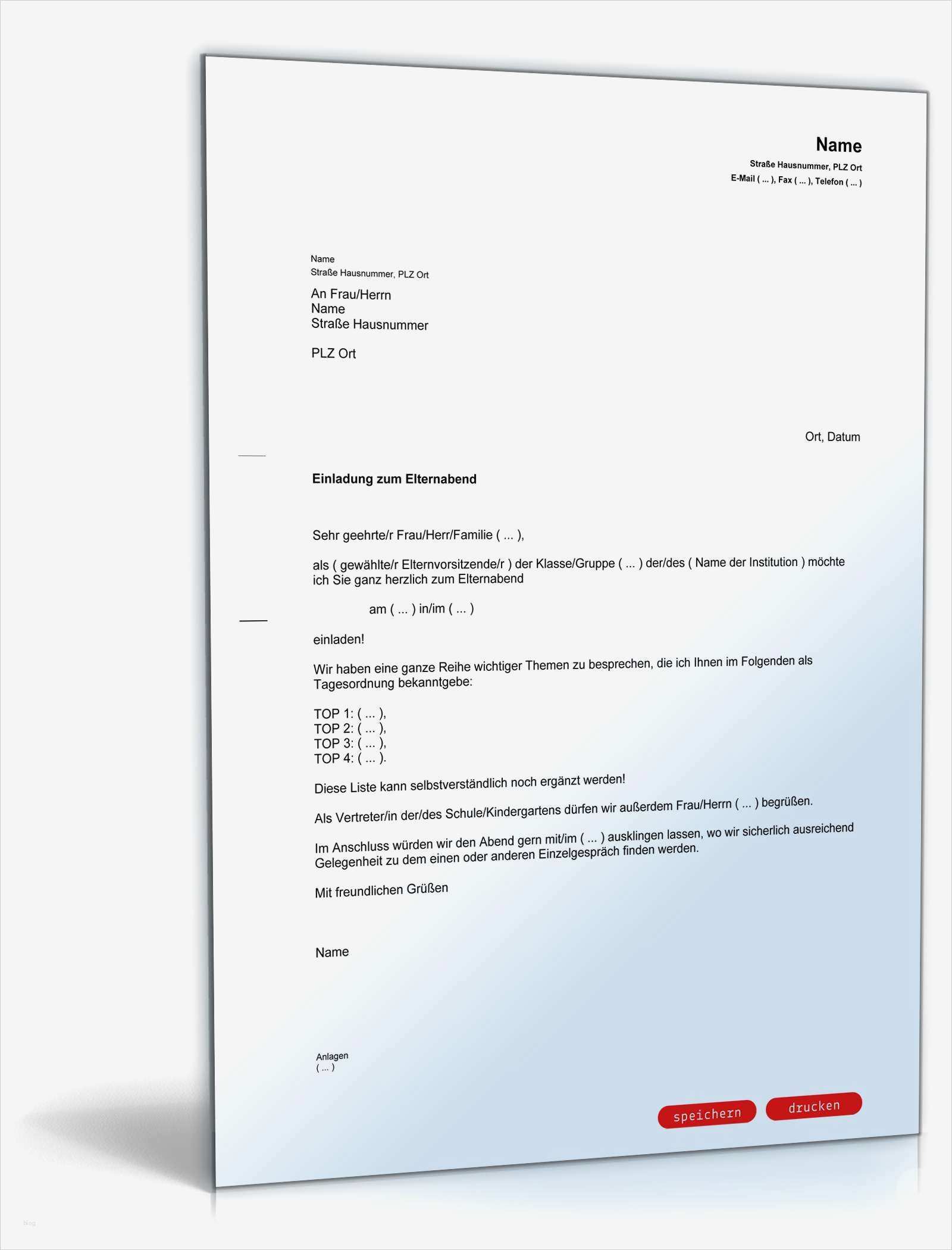 Einladung Vorlage Erstaunlich Einladung Elternabend