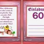 Einladung Zum 60 Geburtstag Vorlagen Beste 60 Geburtstag Einladung