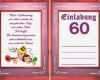 Einladung Zum 60 Geburtstag Vorlagen Kostenlos Wunderbar 60 Geburtstag Einladung