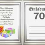 Einladungen Vorlagen Kostenlos Downloaden Angenehm Einladung Zum 70 Geburtstag