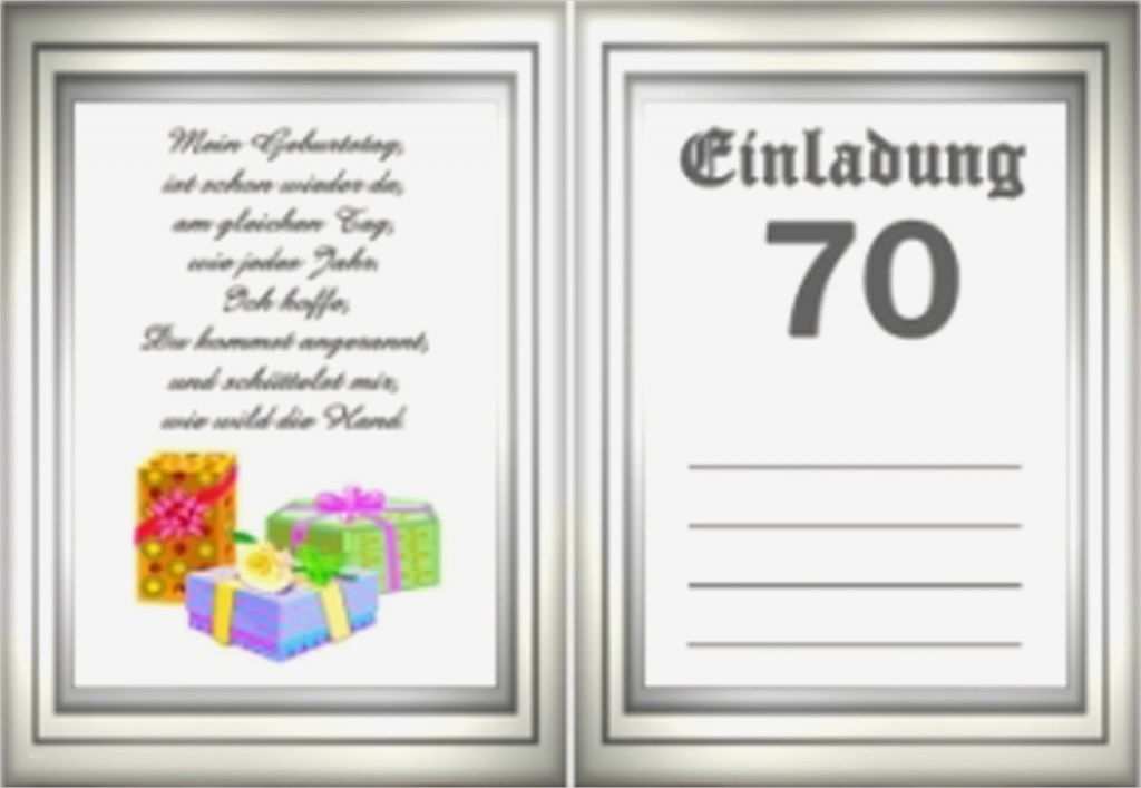 Einladungen Zum 80 Geburtstag Vorlagen Kostenlos Angenehm Einladung Zum 70 Geburtstag