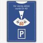 Einladungskarte 80 Geburtstag Vorlage Einzigartig Lustige Einladungskarte Zum 80 Geburtstag Im Parkuhr Look