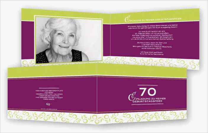 Einladungskarte 80 Geburtstag Vorlage Genial Einladungskarte 70 Geburtstag Vorlage
