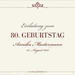 Einladungskarte 80 Geburtstag Vorlage Genial Einladungskarte 80 Geburtstag Royal