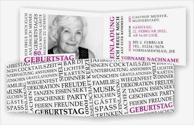 Einladungskarte 80 Geburtstag Vorlage Inspiration Einladungskarte 80 Geburtstag Vorlage