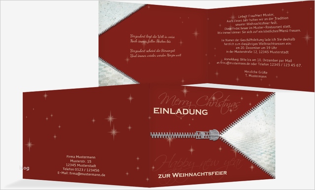 Einladungskarte Weihnachtsfeier Vorlage Hübsch Einladung Zur Weihnachtsfeier Geschäftlich Reißverschluss