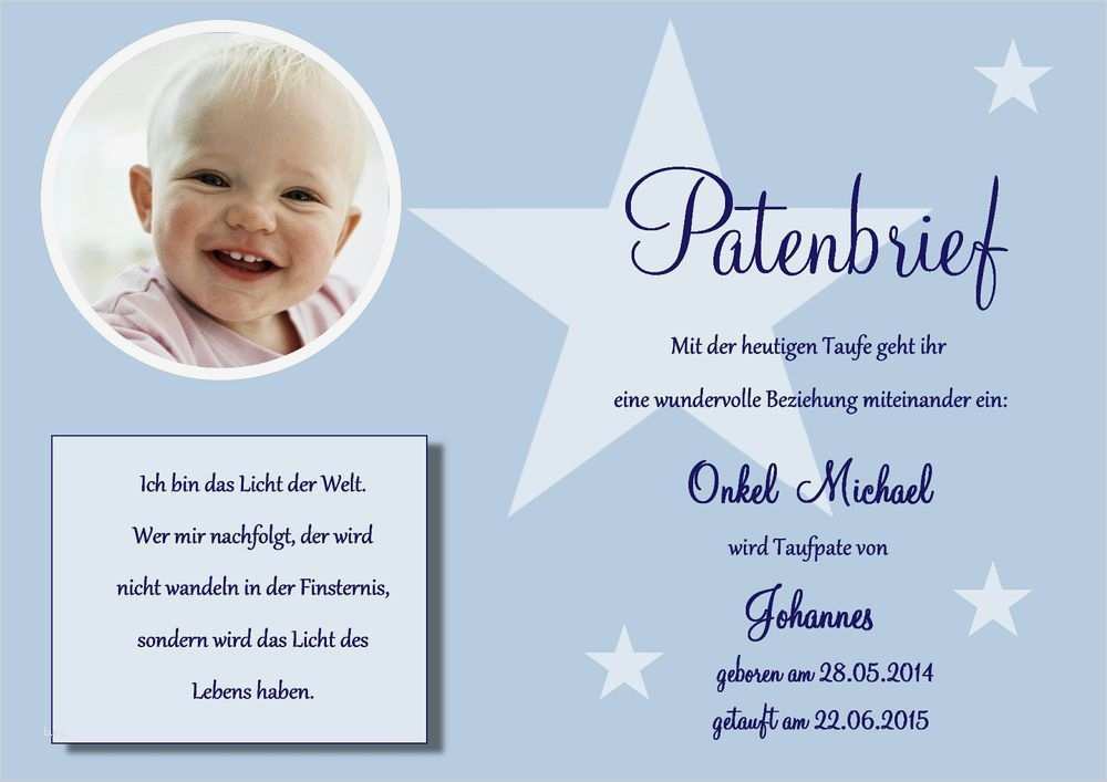 Einladungskarten A5 Vorlagen Beste Patenbrief Für Taufpaten Taufe Din A4 O A5