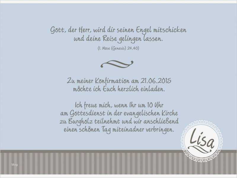 Einladungskarten Firmung Vorlagen Gratis Wunderbar Einladung Zur Konfirmation Din A6 Braun Hellblau
