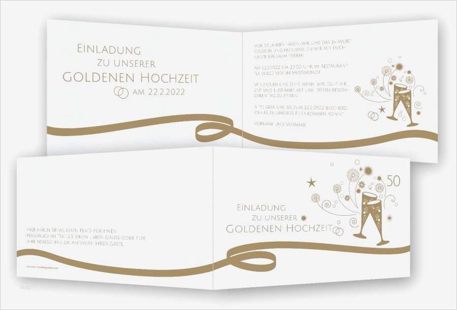 Einladungskarten Goldene Hochzeit Vorlagen Cool Einladungskarten Goldene Hochzeit