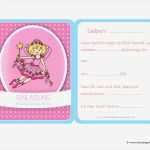 Einladungskarten Kindergeburtstag Vorlagen Zum Ausdrucken Erstaunlich Prinzessin Einladung Vier Kostenlose Vorlagen Zum Ausdrucken