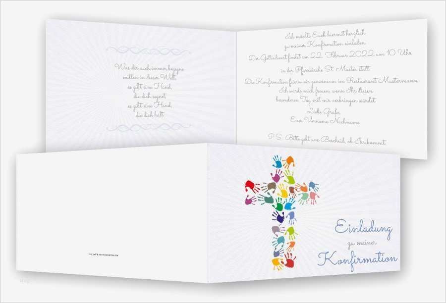 Einladungskarten Kommunion Vorlagen Elegant Konfirmation Einladungen
