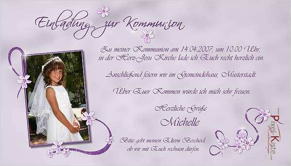 Einladungskarten Kommunion Vorlagen Wunderbar Einladungen Kommunion Konfirmation