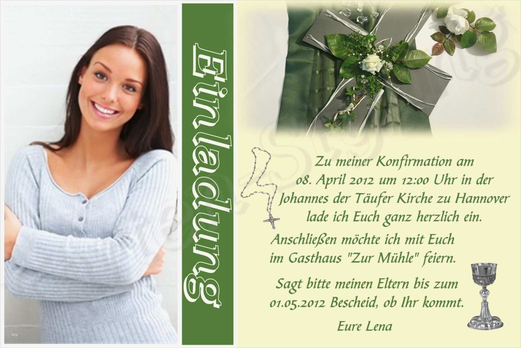 Einladungskarten Konfirmation Vorlagen Gratis Schön Konfirmation Einladungskarten Konfirmation