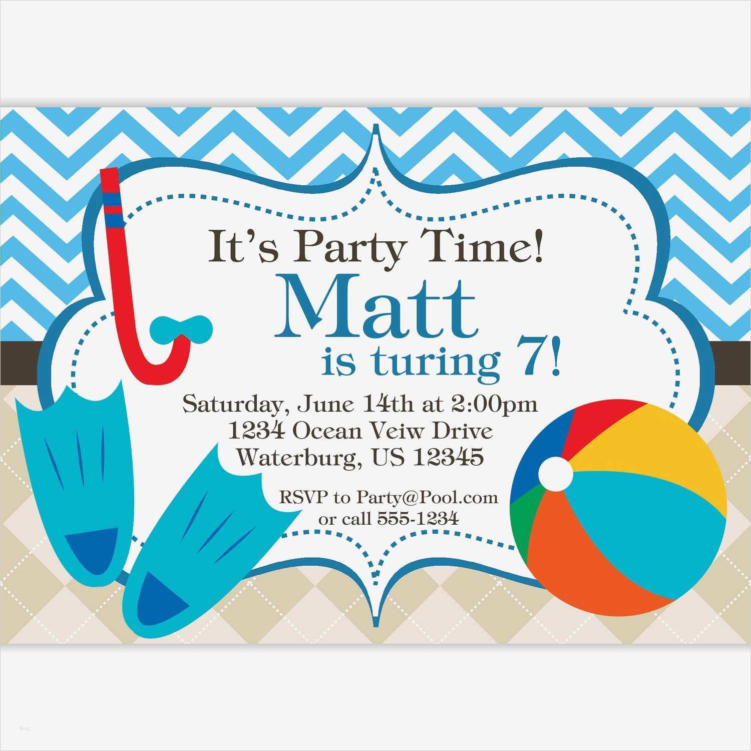 Einladungskarten Schwimmbad Vorlagen Elegant Einladung Kindergeburtstag Schwimmbad Vorlagen