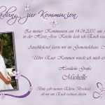 Einladungstext Kommunion Vorlage Angenehm Einladungen Kommunion Konfirmation
