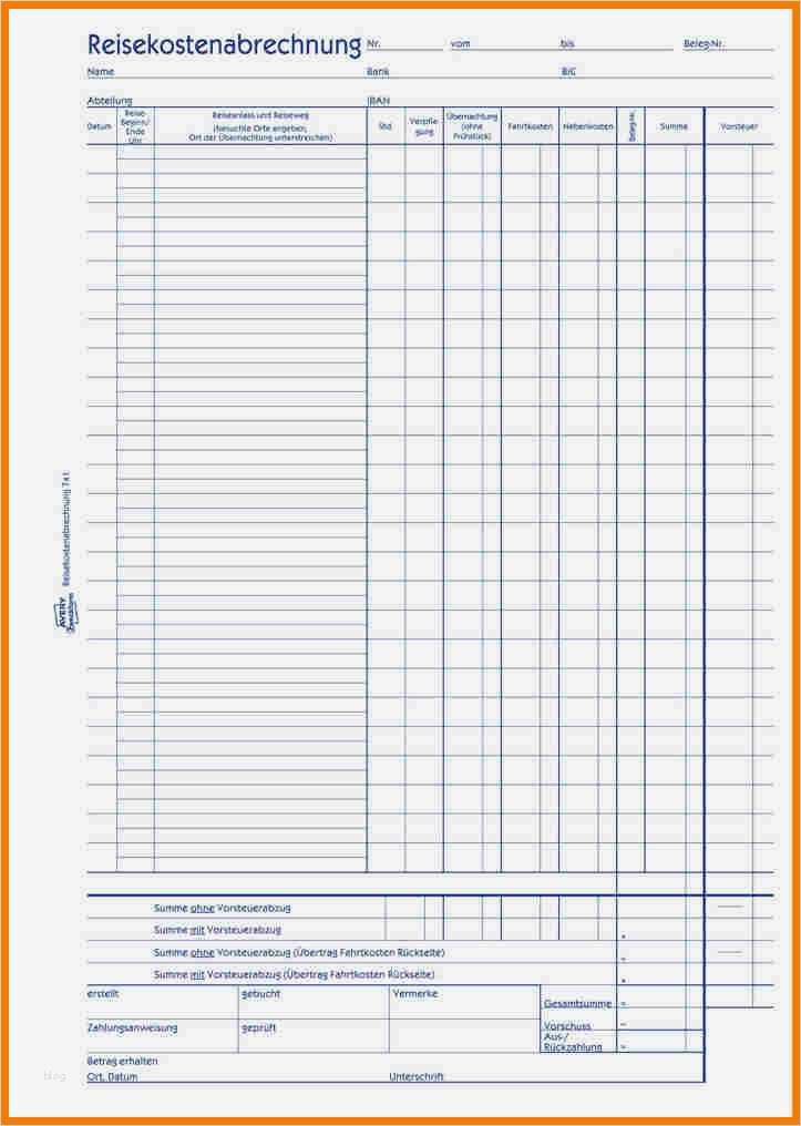 Einnahmenüberschussrechnung Excel Vorlage Kostenlos Bewundernswert Reisekostenabrechnung formular Kostenlos Analysis