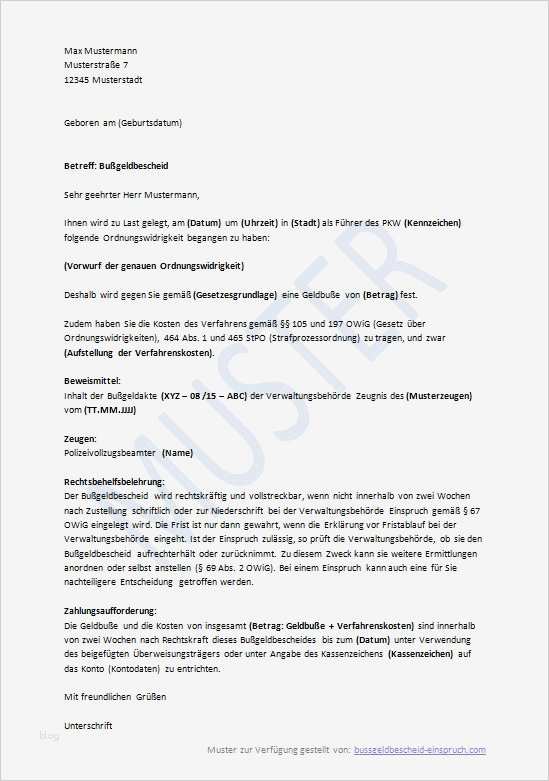 Einspruch Gegen Bußgeldbescheid Vorlage Inspiration Bußgeldbescheide Sind Oft Fehlerhaft Überprüfen Lohnt Sich
