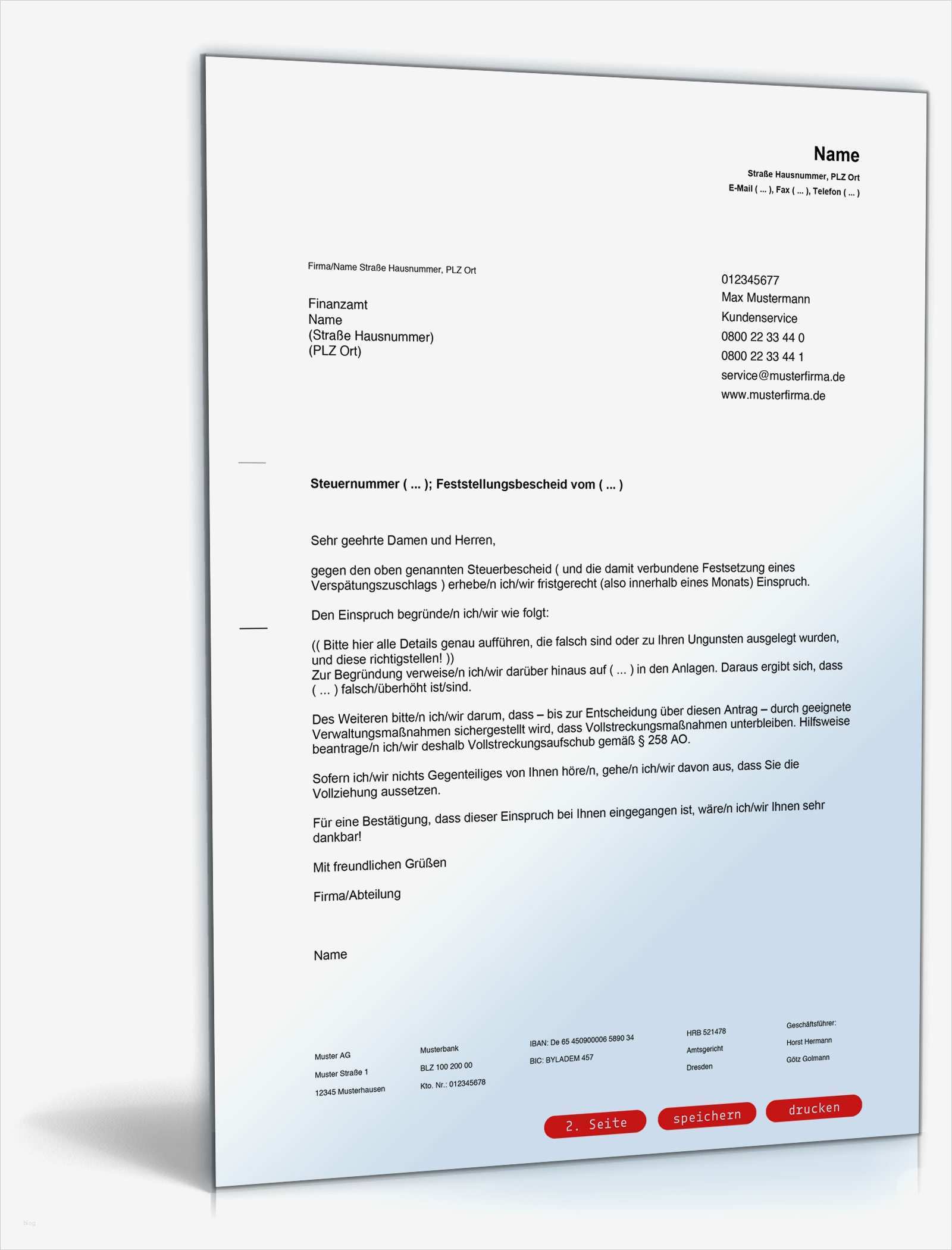 Einspruch Gegen Steuerbescheid Vorlage Fabelhaft Einspruch Gegen Einen Steuerbescheid Allgemein