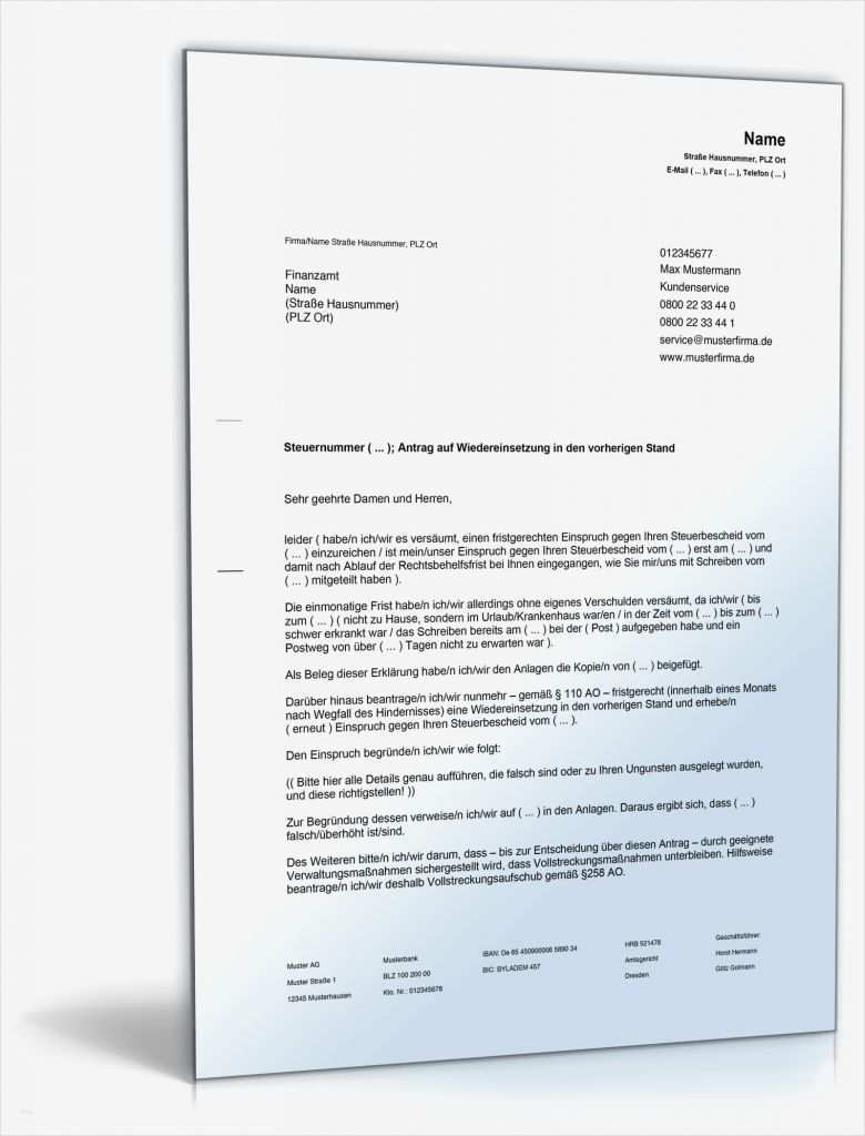 Einspruch Vorlage Wunderbar Einspruch Gegen Steuerbescheid Und Antrag Auf