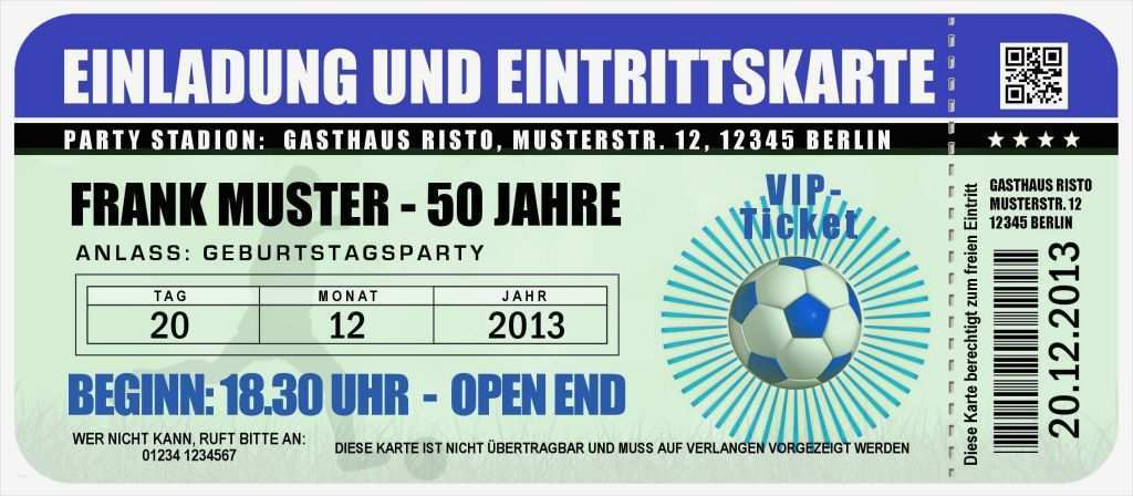 Eintrittskarte Vorlage Genial Einladungskarten 50 Geburtstag Vorlagen Kostenlos