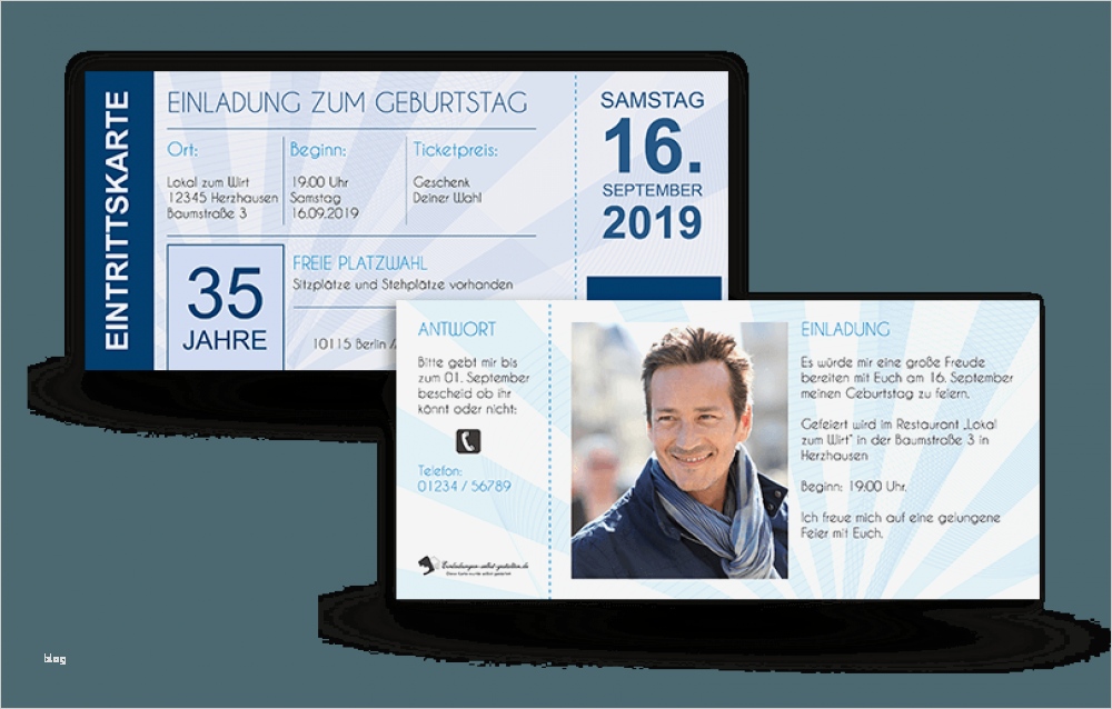 Geburtstag Eintrittskarte