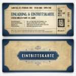 Eintrittskarten Selber Machen Vorlage Süß Vintage Einladungen Als Ticket In Blau Selbst Gestalten