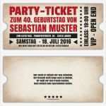Eintrittskarten Selber Machen Vorlage Wunderbar Vintage Einadungskarten Party Einladung Ticket