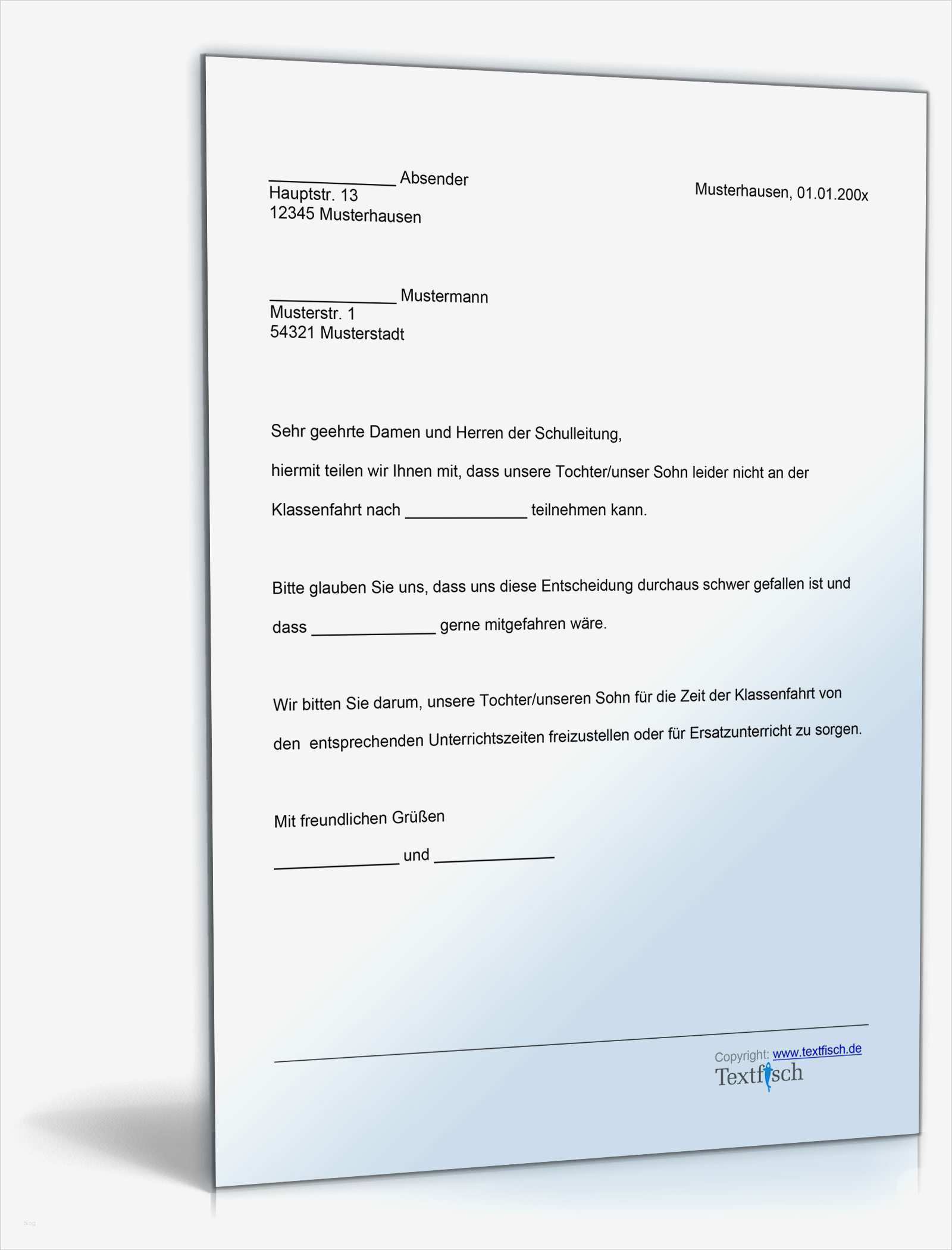 Einverständniserklärung Fitnessstudio Probetraining Vorlage Schön Befreiung Von Der Teilnahme An Einer Klassenfahrt • De