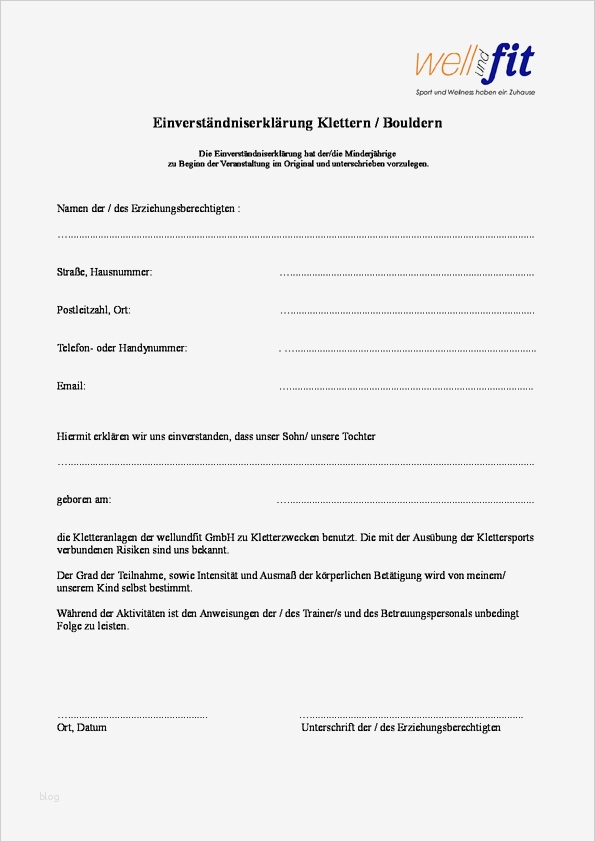 Einverständniserklärung Fitnessstudio Probetraining Vorlage Schön Berühmt Einverständniserklärung Für Kinder Zeitgenössisch