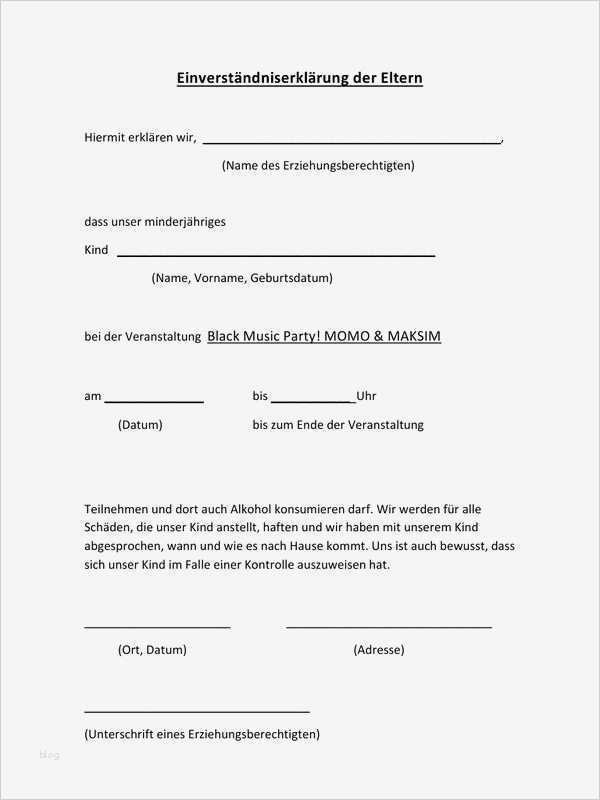 Einverständniserklärung Ummeldung Kind Vorlage Einzigartig Ziemlich Einverständniserklärung Für Eltern Fotos