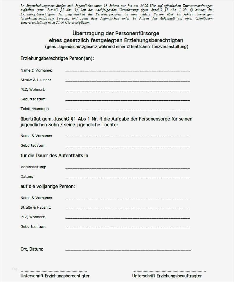 Einverständniserklärung Urlaub Unter 18 Vorlage Genial Schön formular Für Die Einverständniserklärung Der Eltern