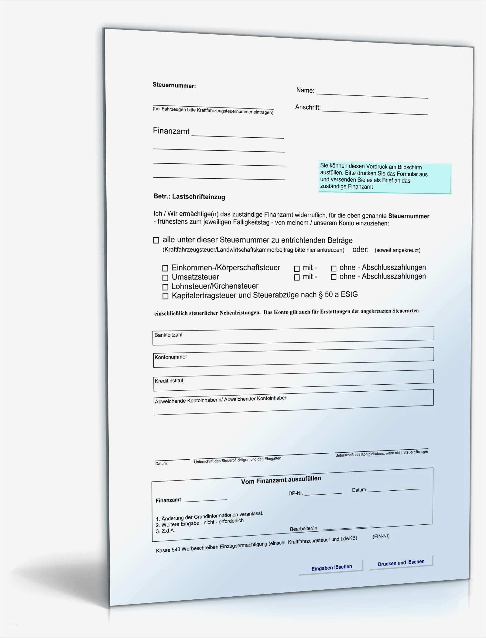 Einzugsermächtigung Widerrufen Vorlage Gut Einzugsermächtigung Finanzamt