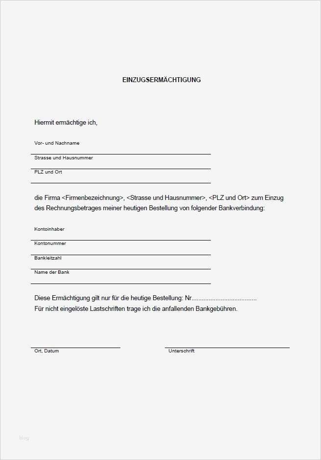 Einzugsermächtigung Widerrufen Vorlage Hübsch Wunderbar Vorlagen Für Bestellungen Ideen