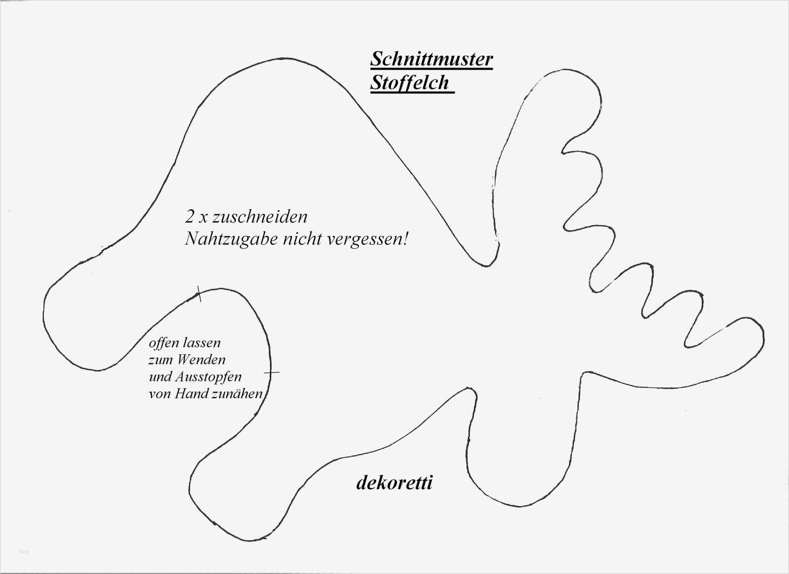 Elch Basteln Vorlage Einzigartig Dekoretti´s Welt Achtung Stoffelch