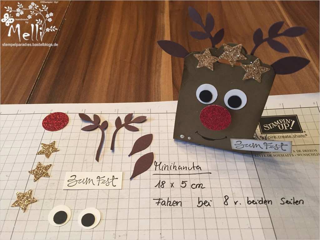 Elch Basteln Vorlage Süß Anleitung “rentier Hugo”