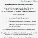 Elternbrief Kindergarten Vorlage Hübsch Einladung Gemütlich Einladung Elternabend Vorzüglich