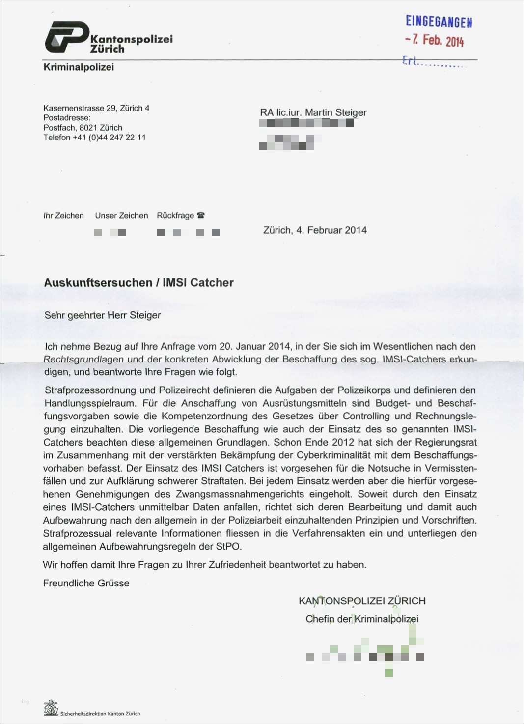Elternbrief Schreiben Vorlage Neu Imsi Catcher Unbefriedigende Auskunft Der Kantonspolizei