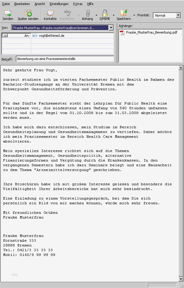 Email Anschreiben Bewerbung Vorlage Hübsch Bewerbung