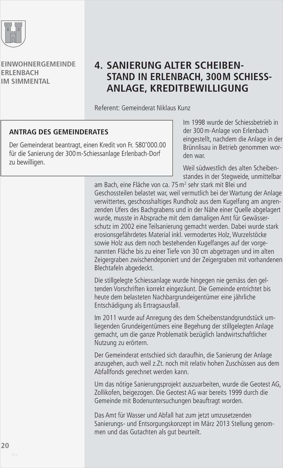 Entsorgungskonzept Vorlage Großartig Nr 21 November 2013 Einwohnergemeinde Erlenbach Im