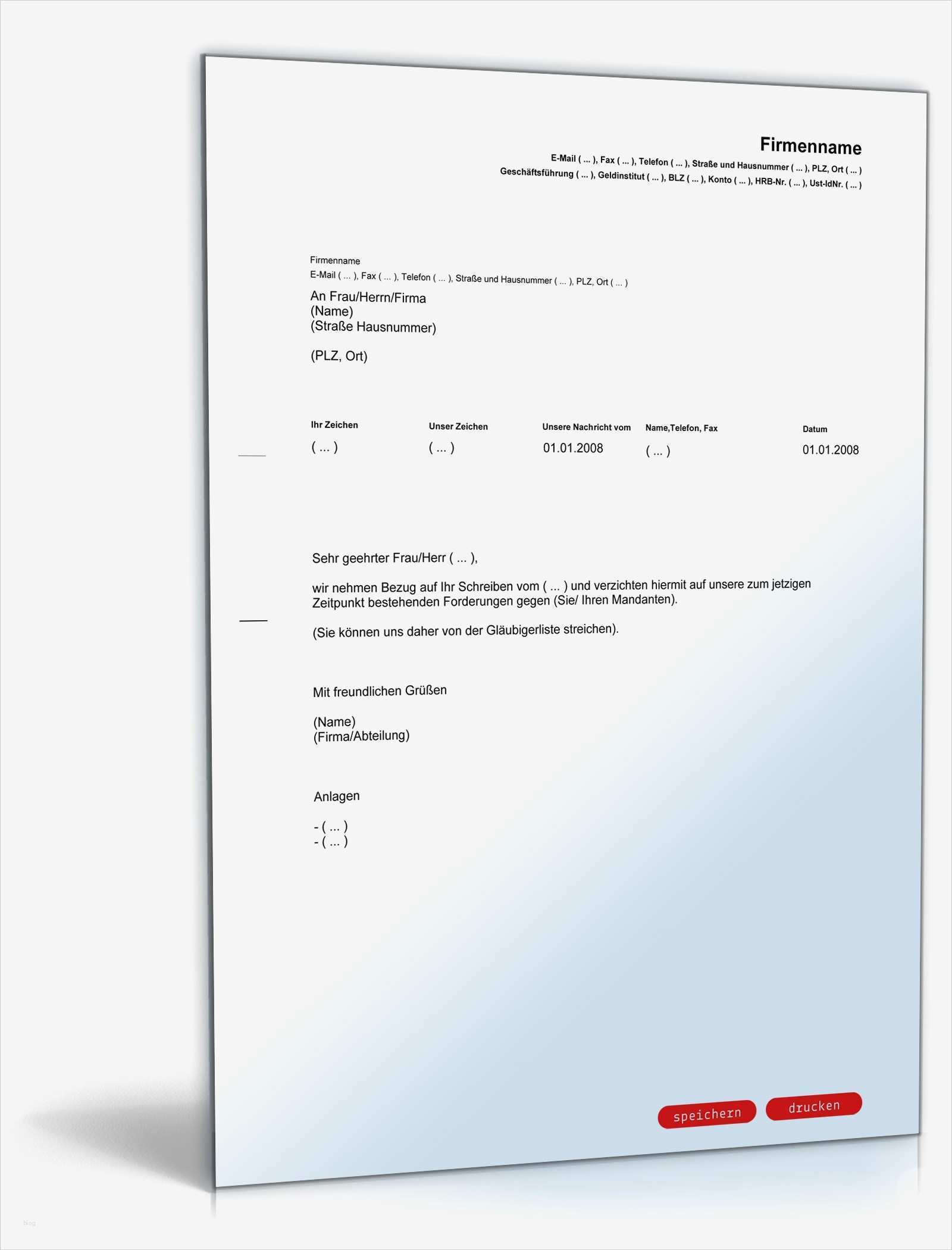 Erbe Verzichtserklärung Vorlage Genial forderungsverzicht Im Insolvenzverfahren Muster Zum Download