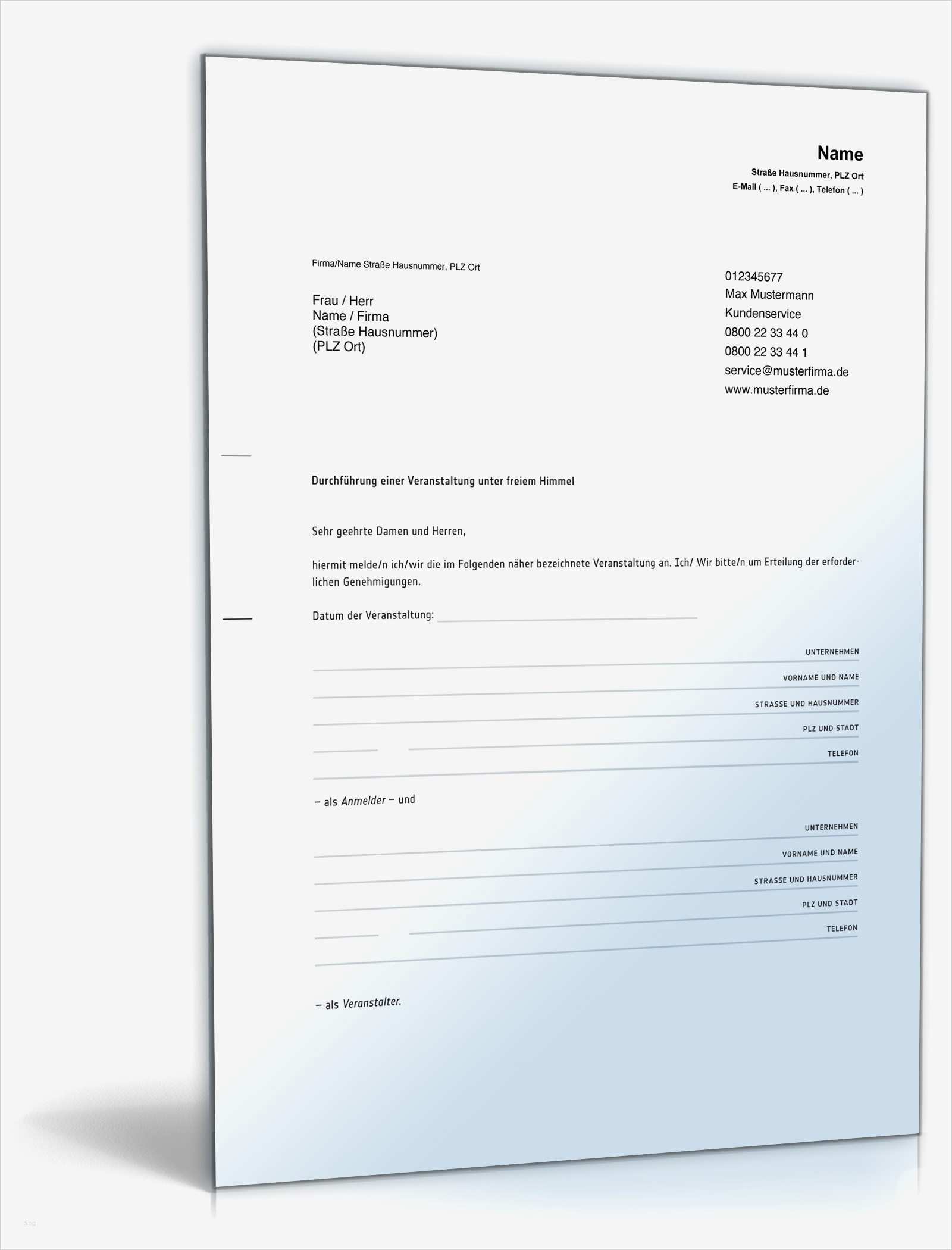 Erinnerungsmail Veranstaltung Vorlage Fabelhaft Antrag Auf Genehmigung Einer Veranstaltung Im Freien