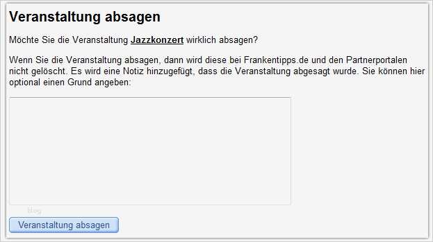 Erinnerungsmail Veranstaltung Vorlage Inspiration Neu Veranstaltung Absagen – Frankentipps Backstage