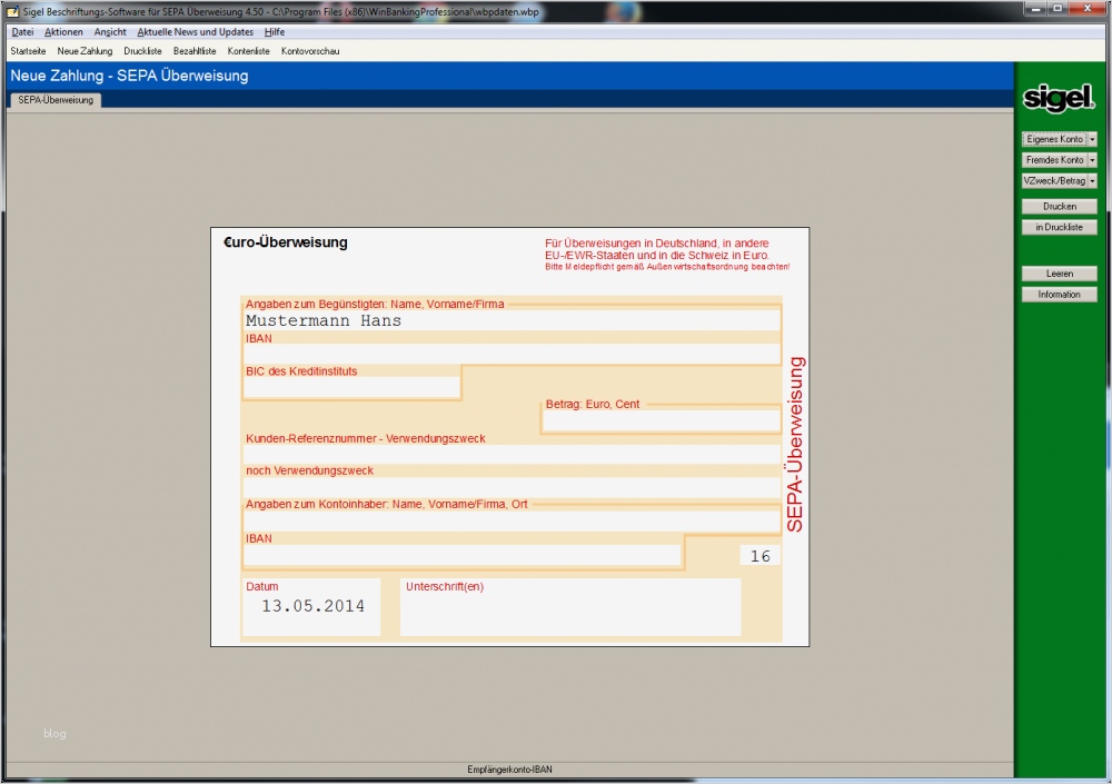 Erlagschein Vorlage Großartig Beschriftungssoftware Für Bankformulare Download