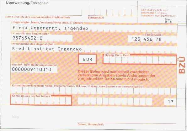 Erlagschein Vorlage Hübsch Schön formular Für Direkte Einzahlung Fotos Entry Level