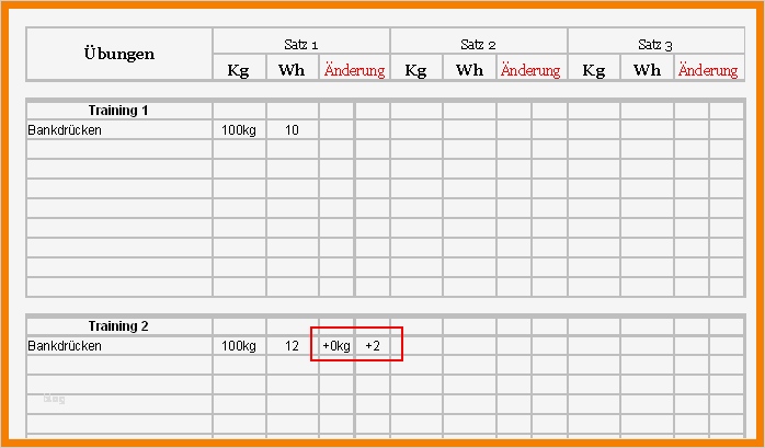 Ernährungsplan Vorlage Excel Erstaunlich 10 Trainingsplan Vordruck