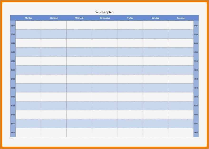 Ernährungsplan Vorlage Excel Schön 9 Wochenplanung Vorlage