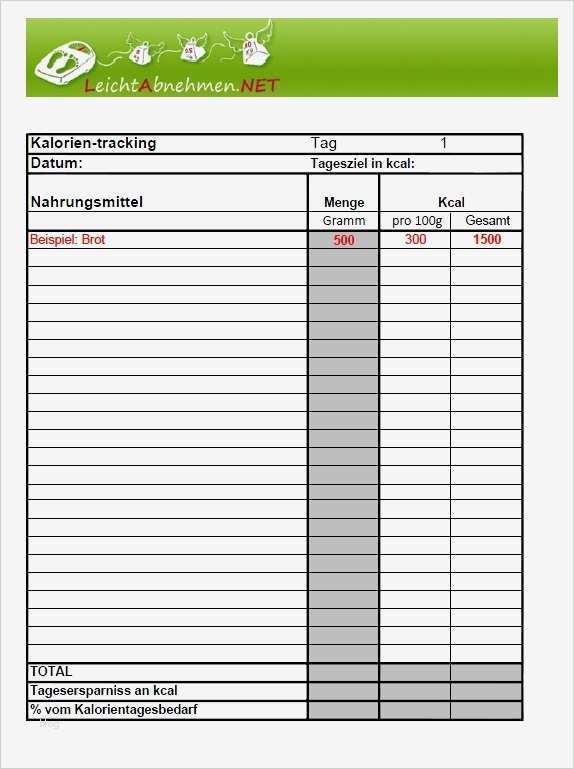 Ernährungstagebuch Vorlage Erstaunlich Ernährungsplan Zum Ausdrucken Ac17