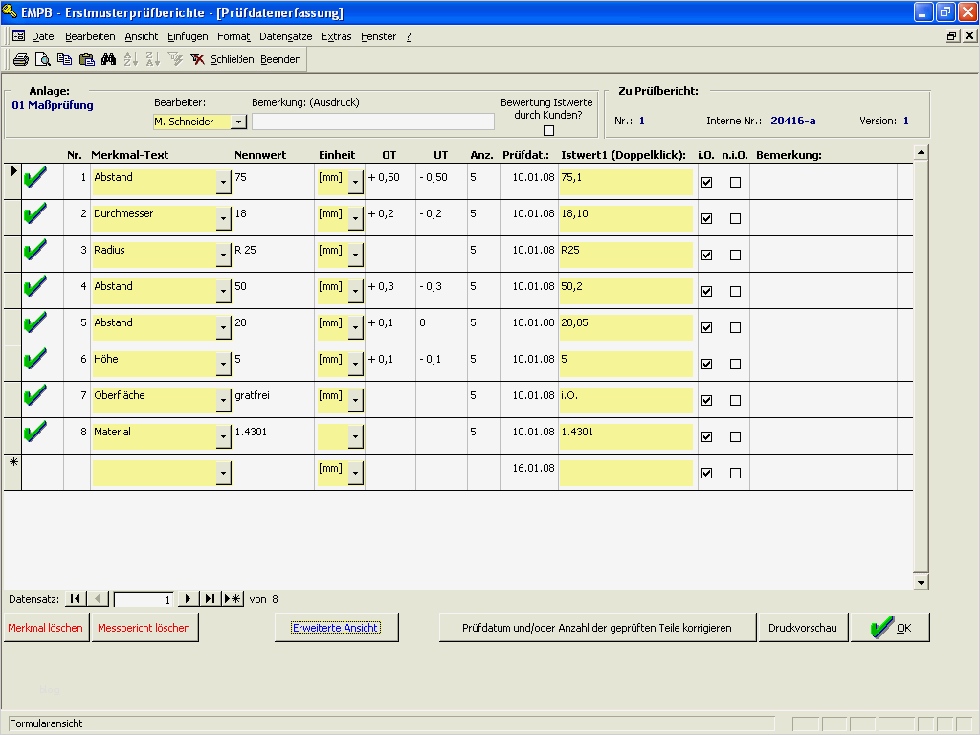 Erstmusterprüfbericht Vda Vorlage Excel Luxus Erstmusterprüfbericht Empb Ppap Requalifikationsprüfung