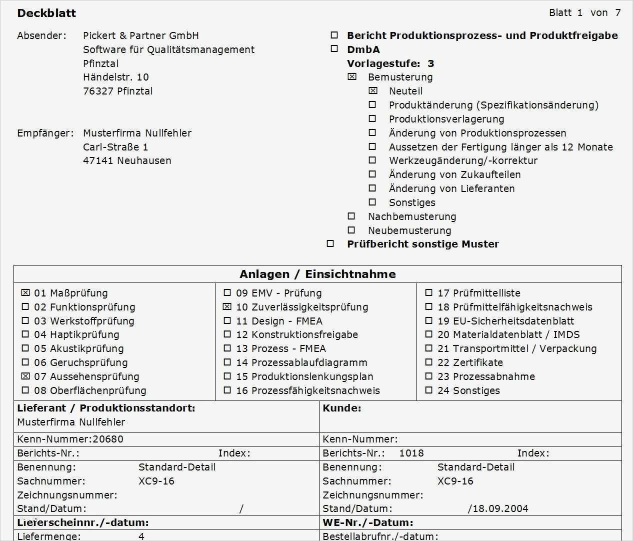 Erstmusterprüfbericht Vda Vorlage Excel Neu Ungewöhnlich Probebericht Vorlage Galerie Entry Level