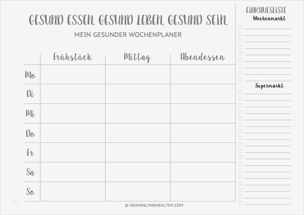 Essensplan Für Eine Woche Vorlage Neu Essensplan FÜr Eine Woche Windwisdom